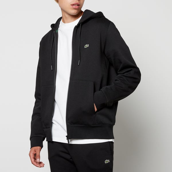 Lacoste Logo-Appliquéd Cotton-Blend Jersey Zip-Up Hoodie