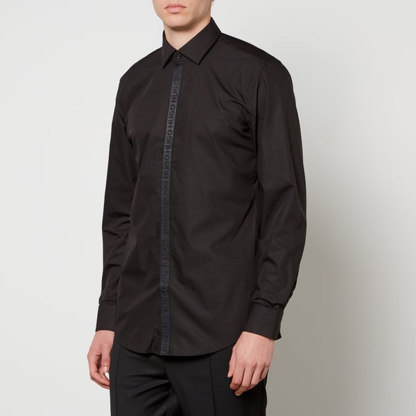 HUGO Keidi Logo-Jacquard Cotton Shirt