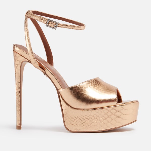 Kurt Geiger London Pierra Leather Platform Heeled Sandals