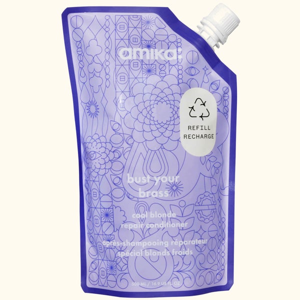 amika Bust Your Brass Cool Blonde Repair Conditioner Refillable Pouch 500ml