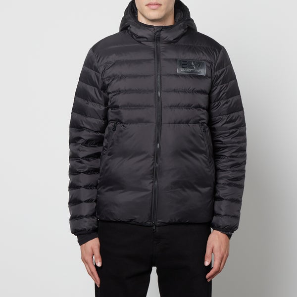 EA7 Logo Detail Quilted Shell Puffer Jacket