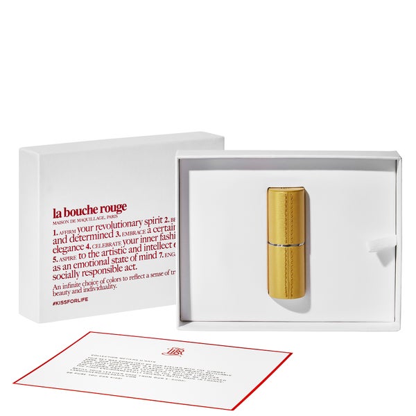 La Bouche Rouge Paris The Gold Fine Leather Lipstick Case