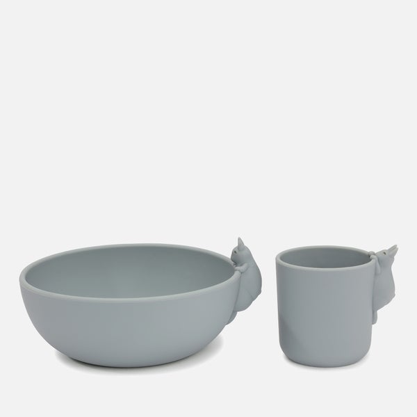 Konges Sløjd Bunny Bowl and Cup Set - Quarry Blue