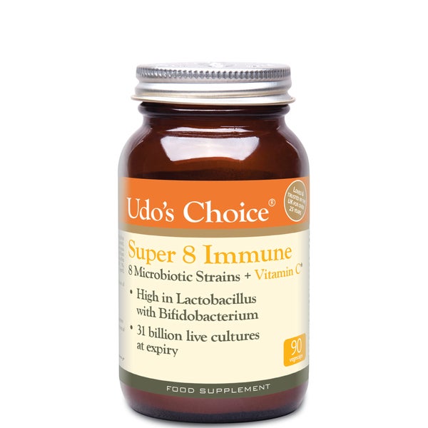 Udo's Choice Super 8 Microbiotic Immune Support Capsules - 90 Vegecaps