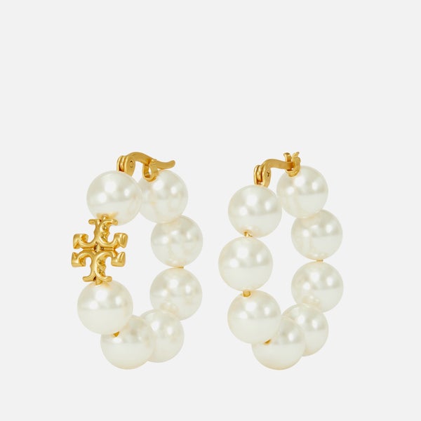 Tory Burch Kira 18K Gold-Plated Faux Pearl Earrings