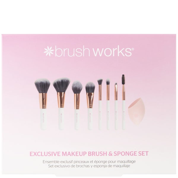 brushworks Exclusive Makeup Brush and Sponge Set