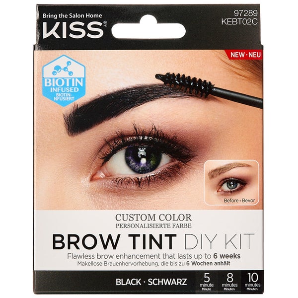 KISS Brow Tint Kit (forskellige nuancer) - Nuance: #000000||Sort