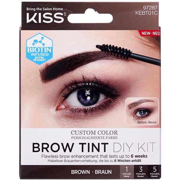 KISS Augenbrauenfarbe-Kit (verschiedene Farbtöne) - Farbton: #3c2829||Braun