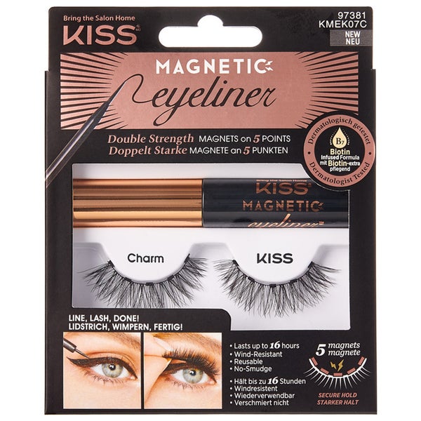 Kit eyeliner/faux-cils KISS Magnetic (diverses options) - Option :Charm