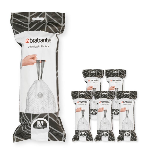 Brabantia PerfectFit Bags 60L 120 Bags White