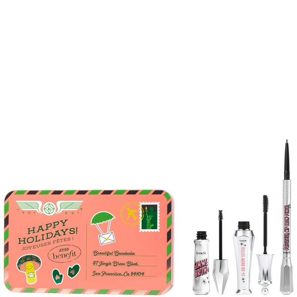 benefit Jolly Brow Bunch Eyebrow Gels and Eyebrow Pencil Gift Set - 4 Warm Deep Brown (Worth £70.50)