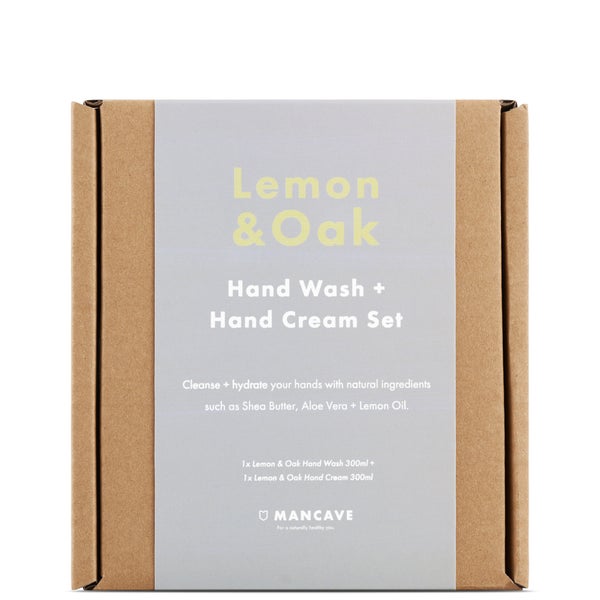 ManCave Lemon and Oak Hand Wash and Hand Cream Set