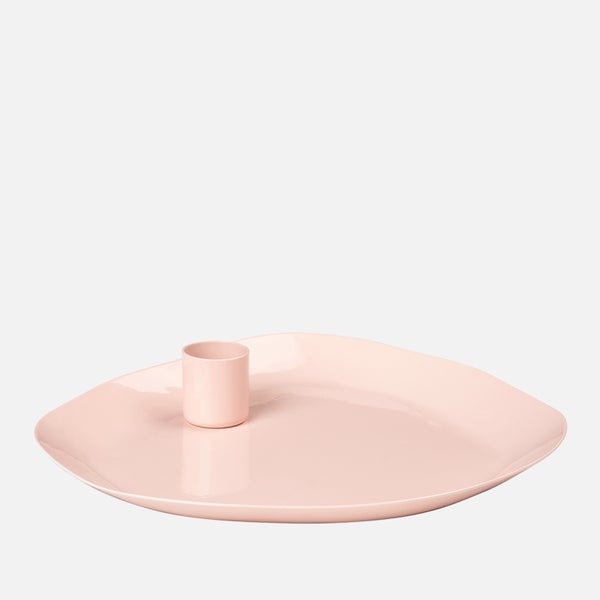 Broste Copenhagen Mie Iron Candle Plate - Pale Blush
