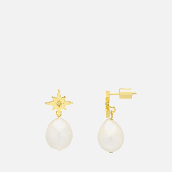 Estella Bartlett Star Gold-Plated Faux Pearl Earrings