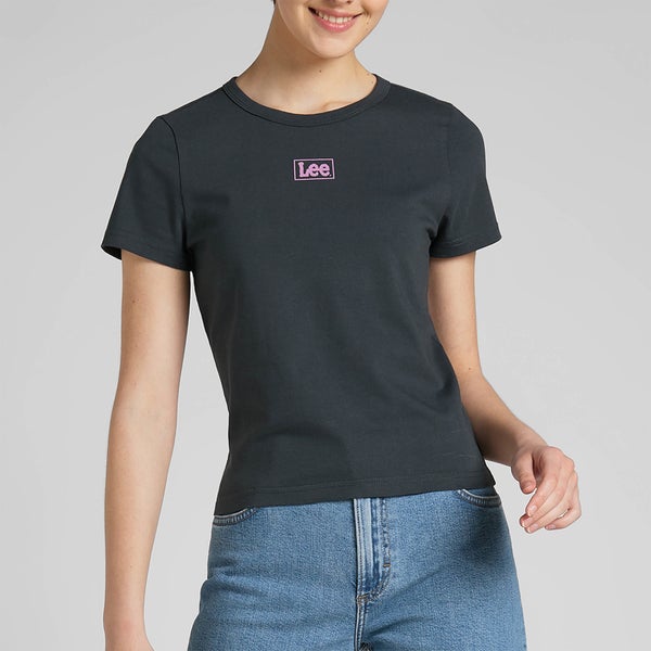 Lee Logo-Print Cotton-Jersey Cropped T-Shirt