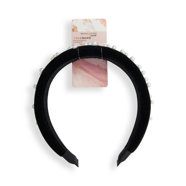 Revolution Haircare Pearl Velvet Headband - Black