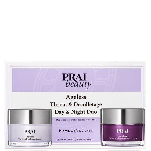 PRAI AGELESS Throat and Decolletage 50ml Day and Night Duo