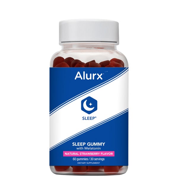 Alurx Sleep Gummy with Melatonin - Natural Strawberry Flavor (60 Gummies)