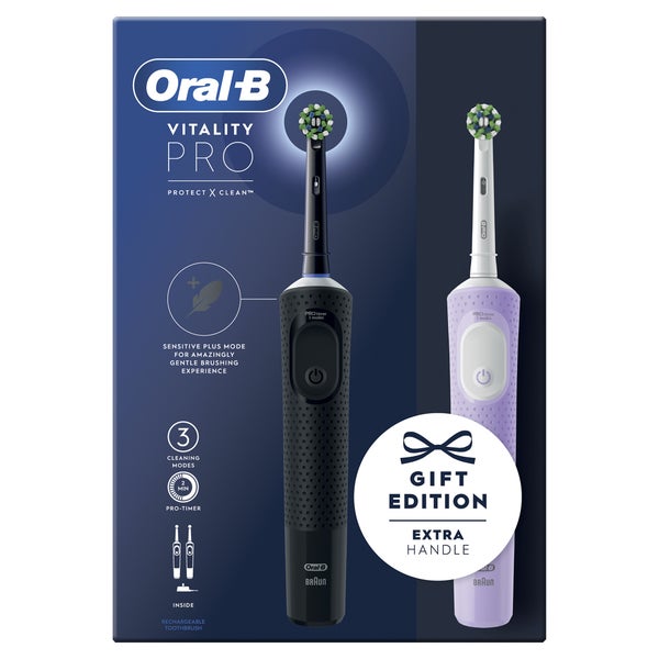 Oral B Vitality PRO Black and Lilac Duo Pack