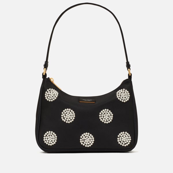 Kate Spade New York Sam Pearl Embellished Small Nylon Shoulder Bag