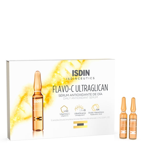 ISDIN Serum Ampoules Flavo-C Ultraglican. Vitamin C and Hyaluronic Acid (Various Options)
