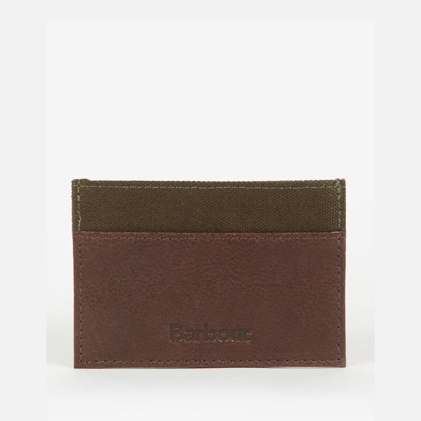 Barbour Padbury Leather and Canvas Card Holder