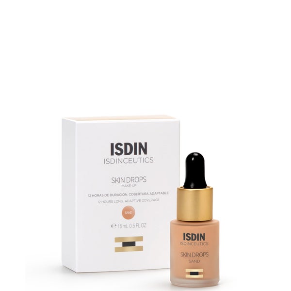 ISDIN Isdinceutics Skin Drops Face and Body Makeup Lightweight and High Coverage Foundation - Sand