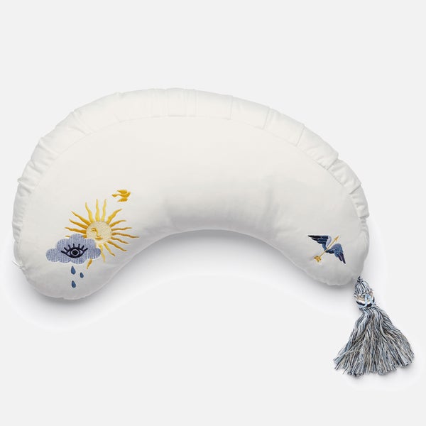 DockATot La Maman Wedge Feeding Pillow - Embroidered Skies