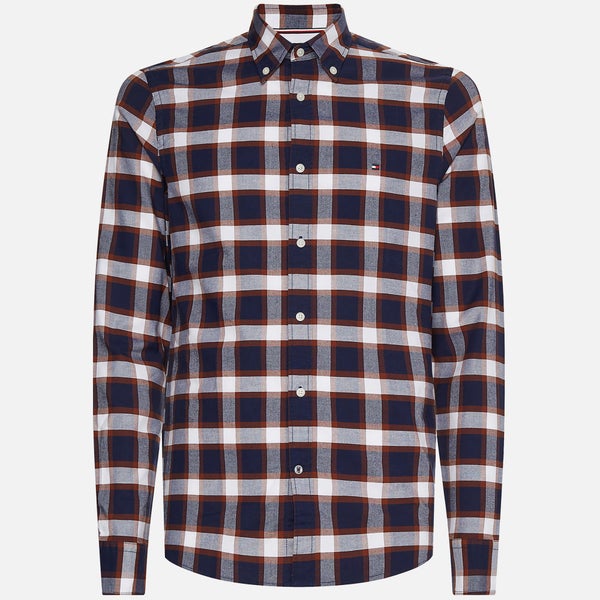 Tommy Hilfiger Block Tartan Cotton-Blend Flannel Shirt