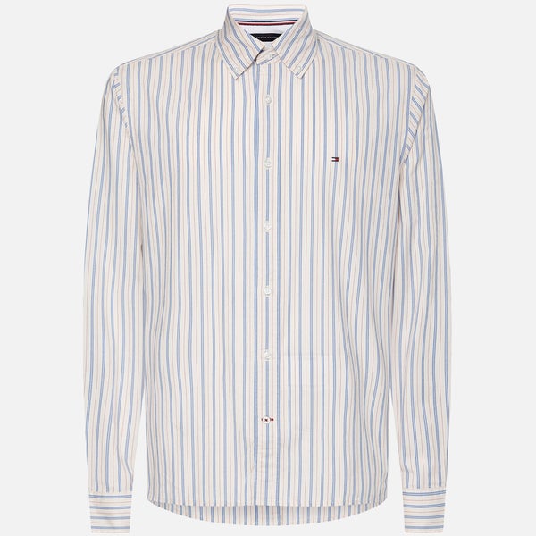 Tommy Hilfiger Logo-Embroidered Cotton-Flannel Shirt