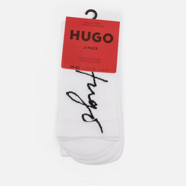 HUGO Bodywear Two-Pack Logo Cotton-Blend Socks