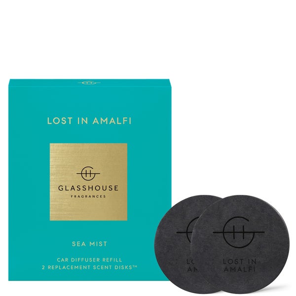 Glasshouse Fragrances Car Diffuser Collection - Lost in Amalfi 2 Replacement Scent Disks