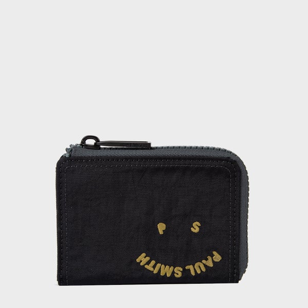 PS Paul Smith Logo-Embroidered Nylon Wallet