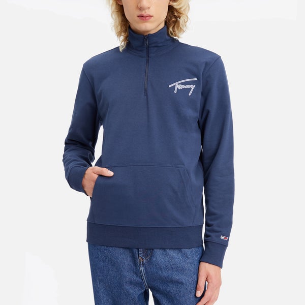 Tommy Jeans Signature Cotton Half-Zip Sweatshirt