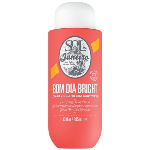 Gel corporal purificador con AHA BHA Bom Dia Bright de Sol de Janeiro (385 ml)