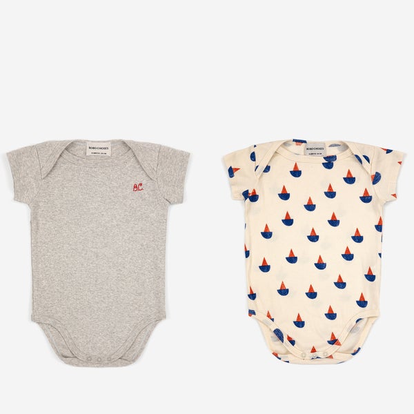 Bobo Choses Babys' Two-Pack Organic Cotton-Blend Babygrow