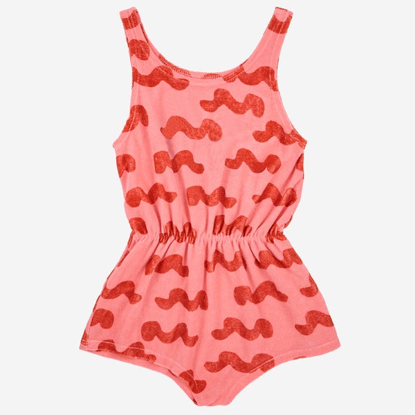 Bobo Choses Kids' Printed Cotton-Blend Terry Playsuit