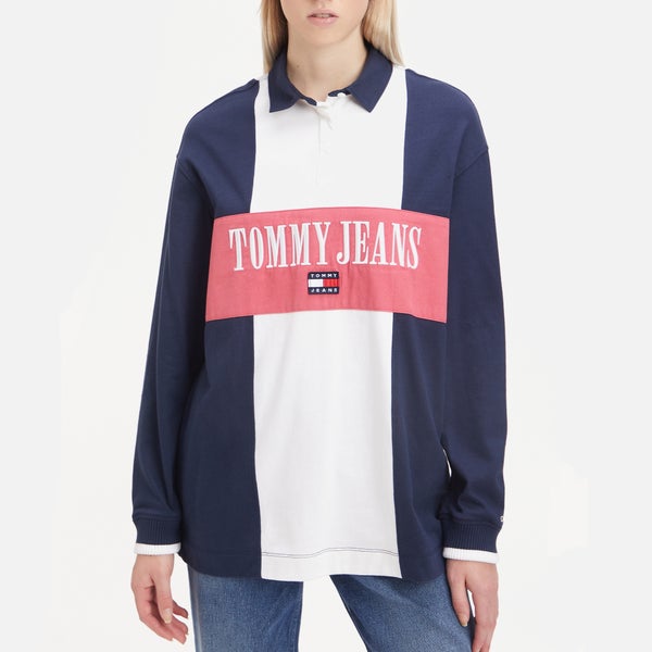 Tommy Jeans Archive Blocking Cotton-Jersey Rugby Polo Shirt