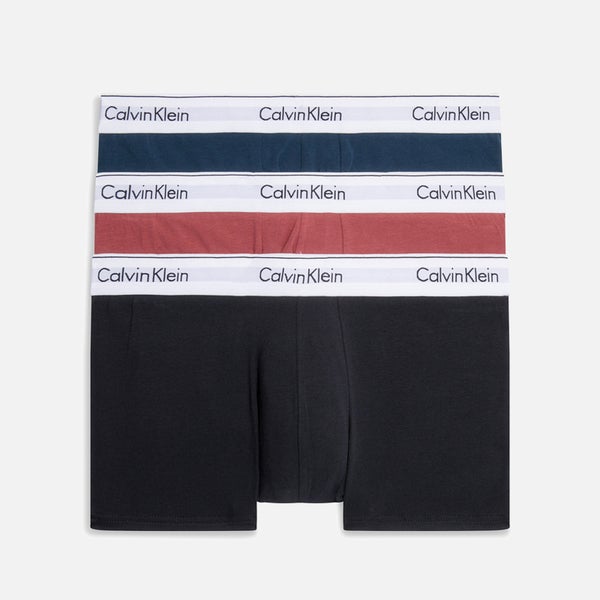 Calvin Klein Logo Cotton-Blend Trunks 3-Pack
