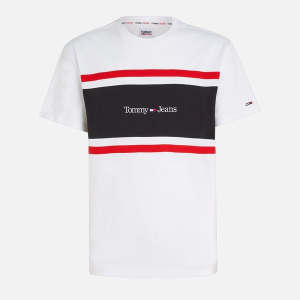 Tommy Jeans Classic Linear Cut & Sew Cotton-Jersey T-Shirt