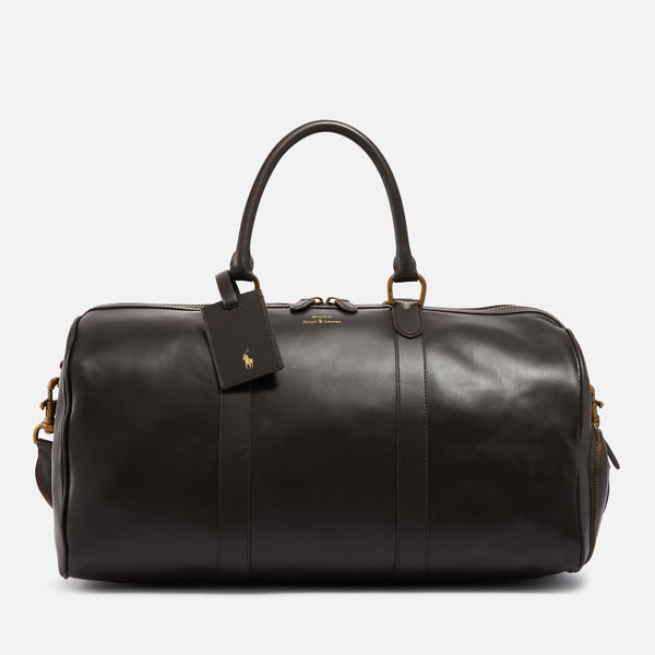 Polo Ralph Lauren Reisetasche aus geschmeidigem Leder - Dark Brown