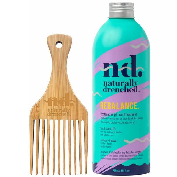 Naturally Drenched Rebalanced Treatment 400ml with Bamboo Pick Comb