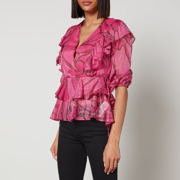 Ted Baker Jasmyna Ruffle-Trimmed Organza Top