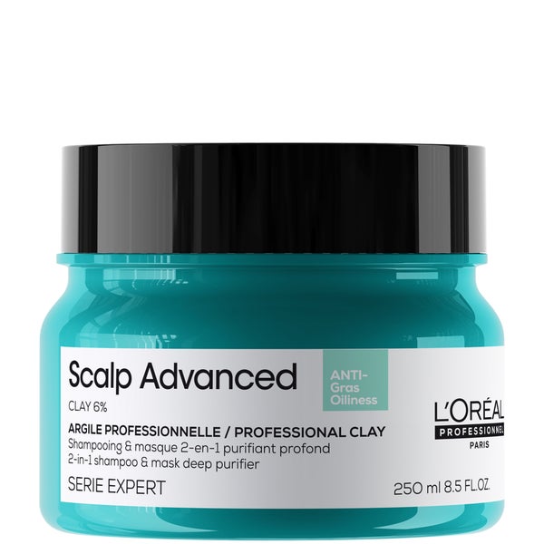 L'Oréal Professionnel Serié Expert Anti-Fettigkeit Tiefenreinigende 2-in-1 Kopfhaut-Ton-Haarmaske 250 ml