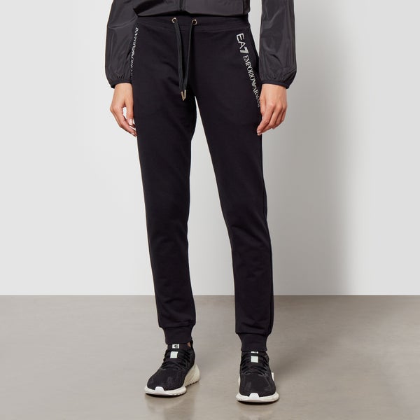 EA7 Logo Cotton-Blend JerseyJogging Bottoms
