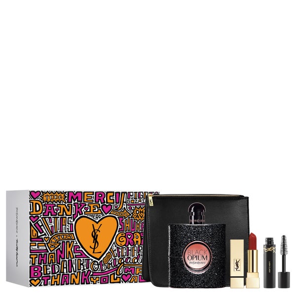 Yves Saint Laurent Black Opium Eau de Parfum 90ml Eye and Lip Gift Set