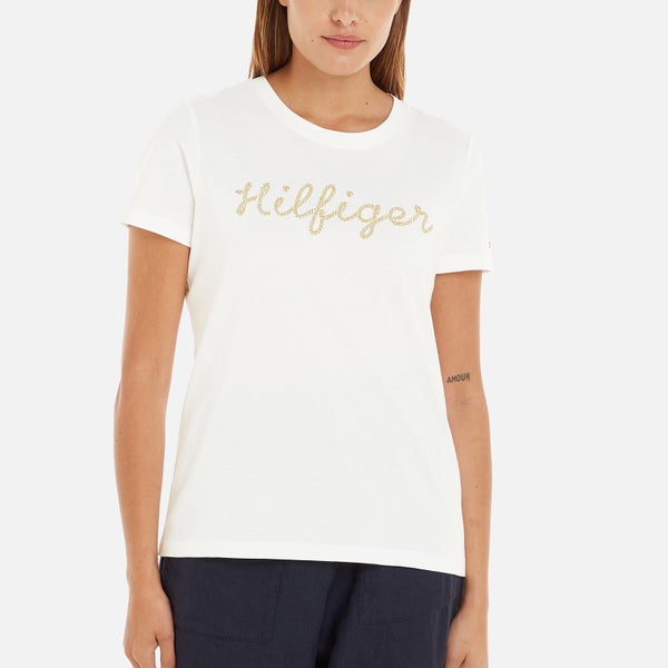 Tommy Hilfiger Regular Gold Logo Cotton T-Shirt