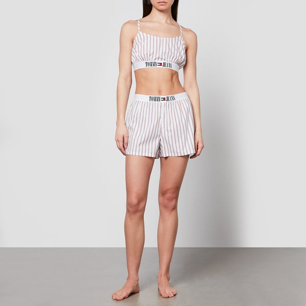 Tommy Hilfiger Striped Cotton-Poplin Cropped Pyjama Set