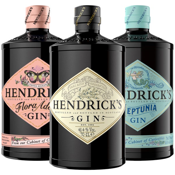 Hendrick's Gin Trio - Hendrick's Gin, Hendrick's Neptunia & Hendrick's Flora Adora