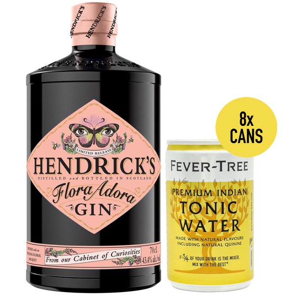 Hendrick's Flora Adora Gin & 8 Fever Tree Tonic Bundle